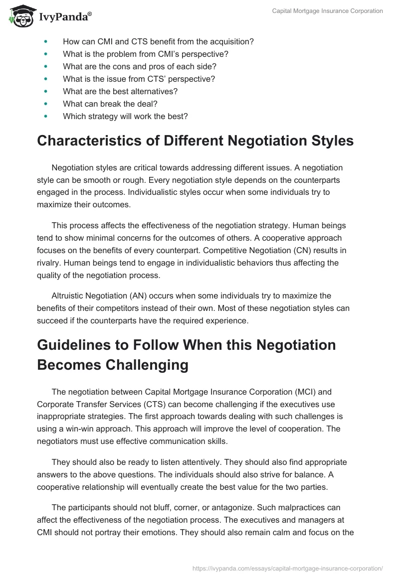Capital Mortgage Insurance Corporation. Page 3