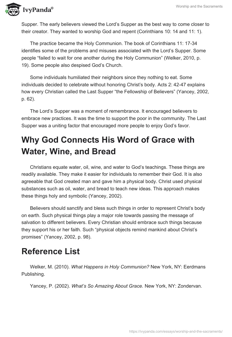Worship and the Sacraments. Page 2