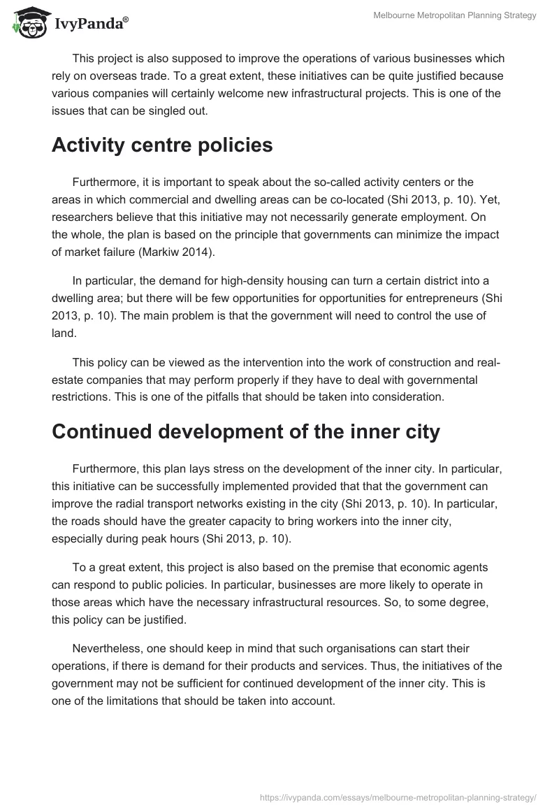 Melbourne Metropolitan Planning Strategy. Page 2