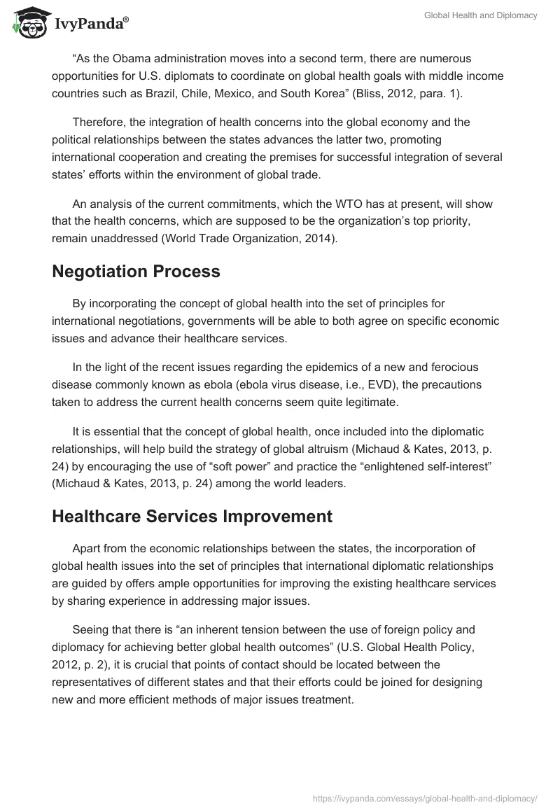 Global Health and Diplomacy. Page 3