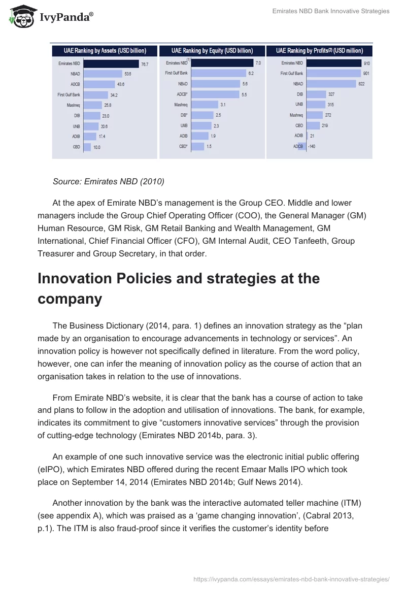 Emirates NBD Bank Innovative Strategies. Page 2