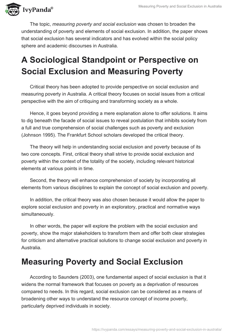 Measuring Poverty and Social Exclusion in Australia. Page 2
