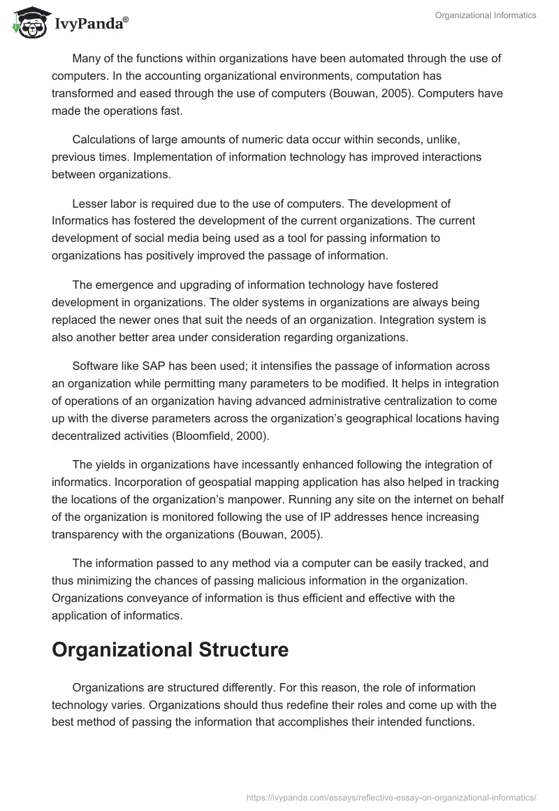 Organizational Informatics. Page 3