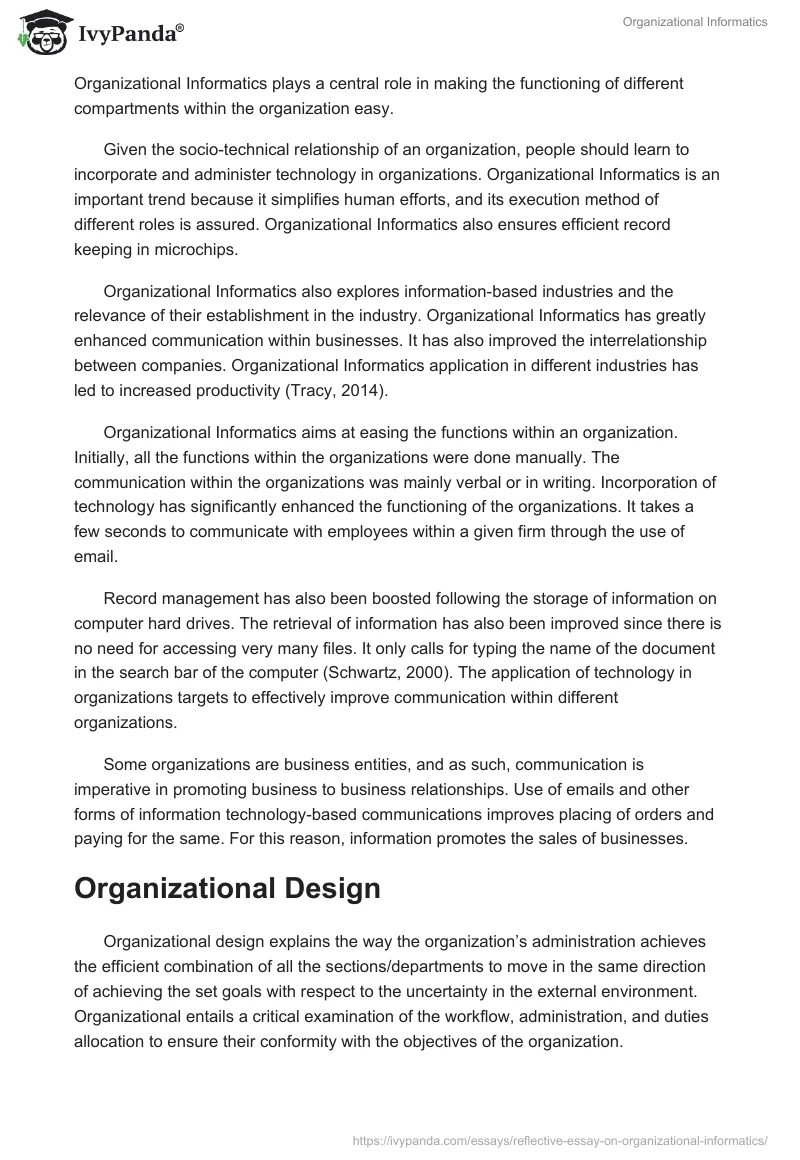 Organizational Informatics. Page 4