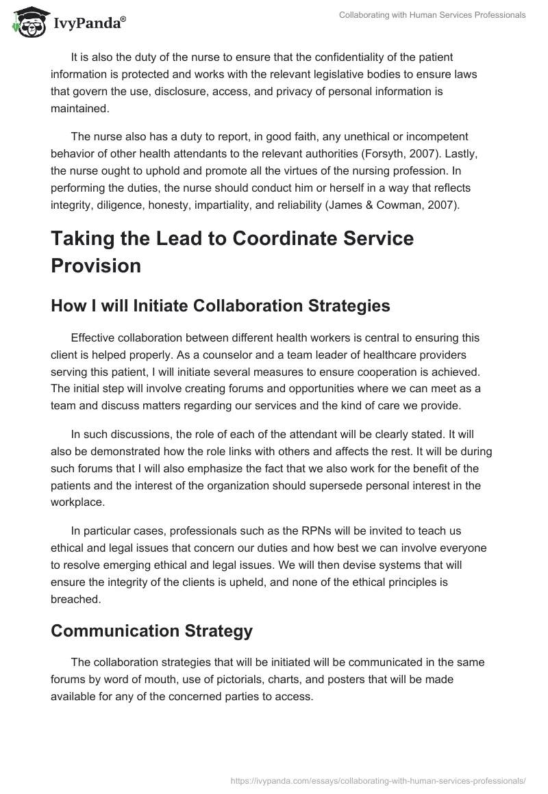Collaborating with Human Services Professionals. Page 3