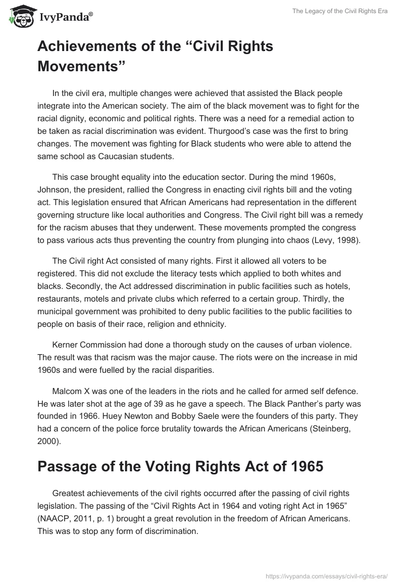 The Legacy of the Civil Rights Era. Page 3
