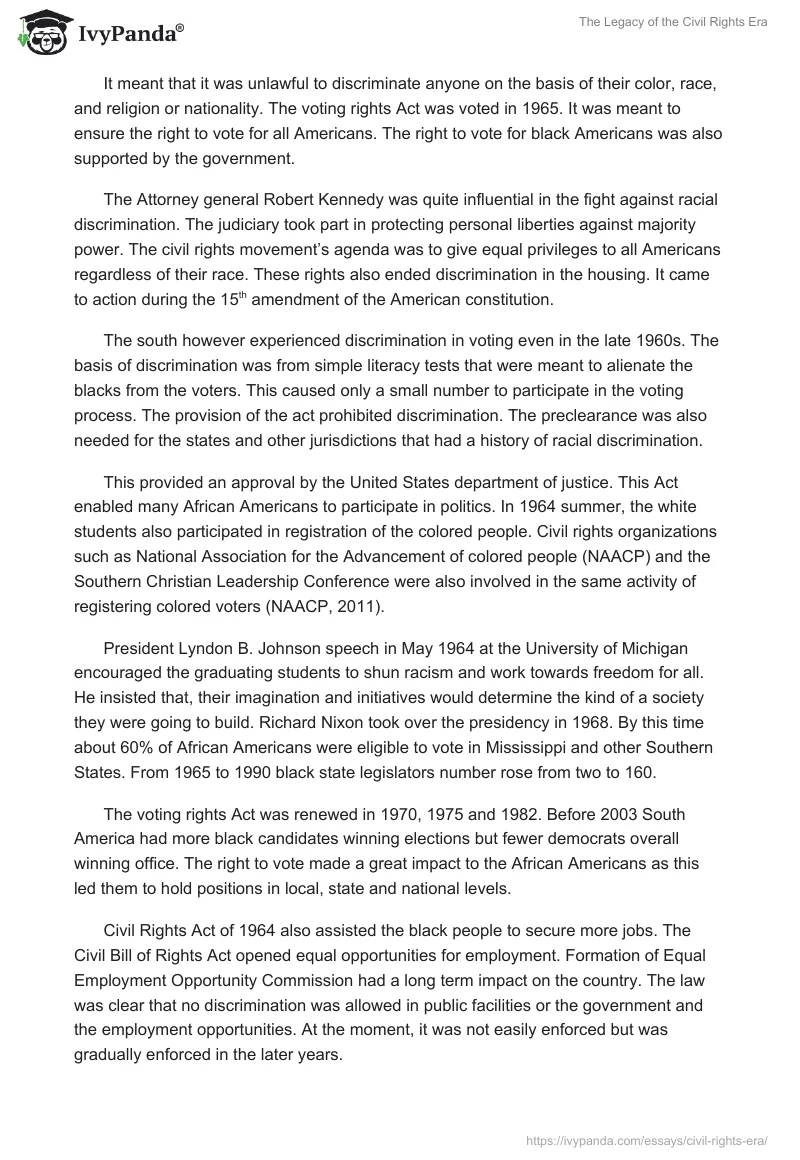 The Legacy of the Civil Rights Era. Page 4