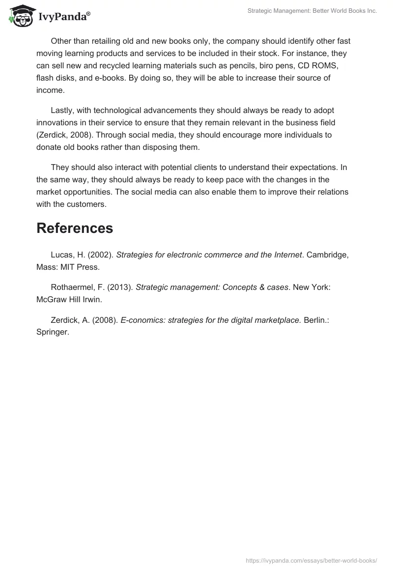 Strategic Management: Better World Books Inc.. Page 3