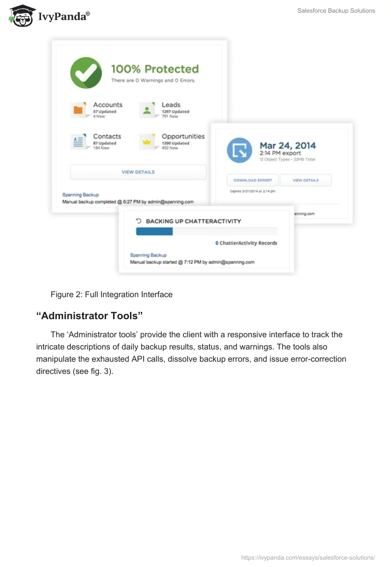 Salesforce Backup Solutions. Page 4