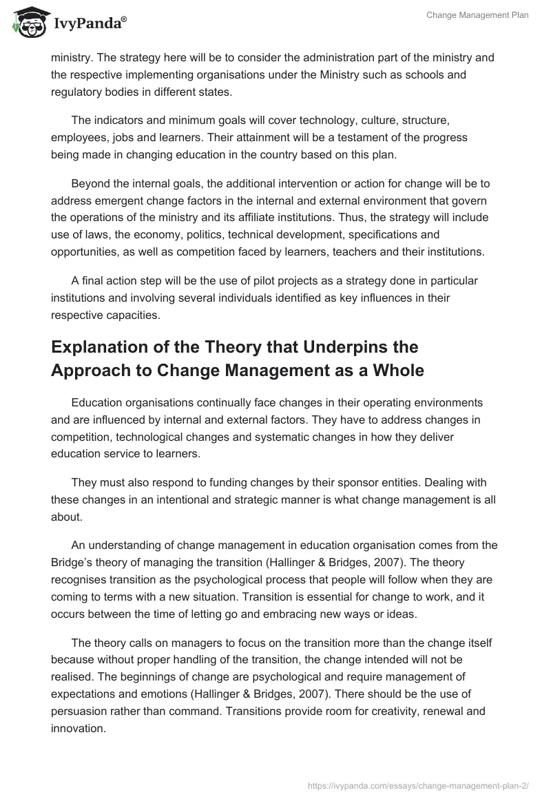 Change Management Plan. Page 5