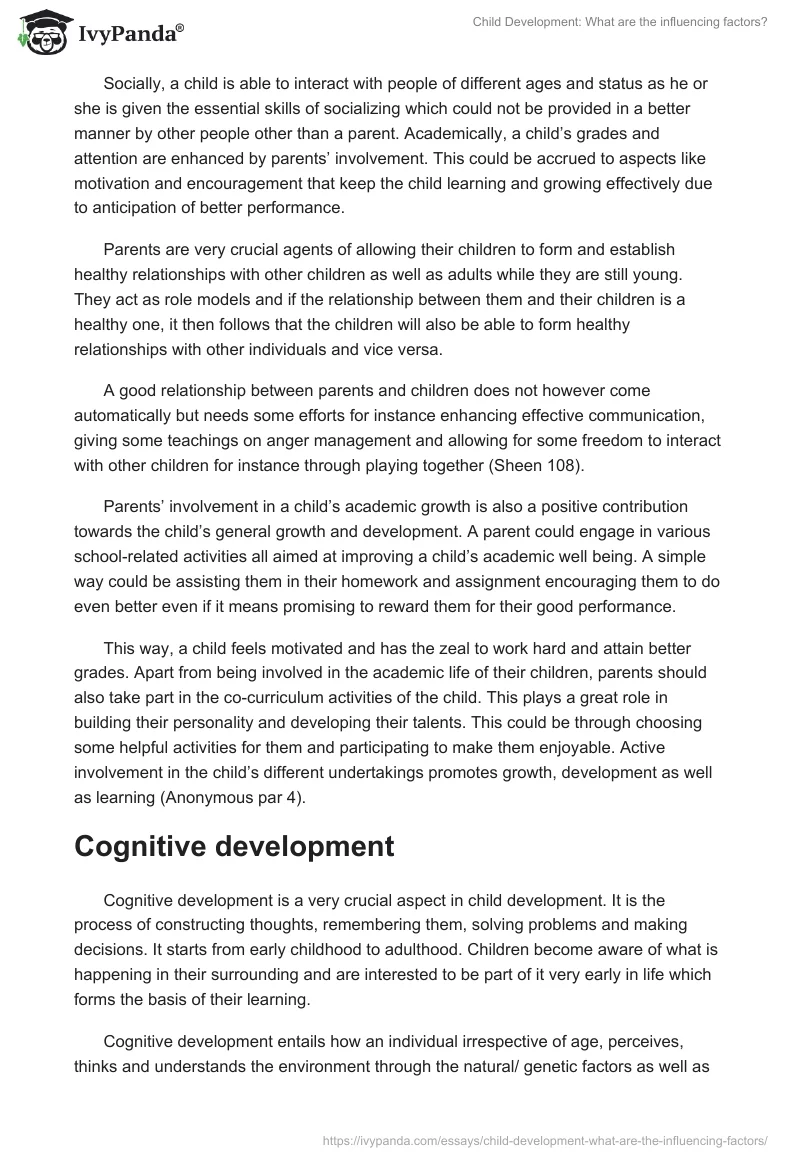 Child Development: What are the Influencing Factors?. Page 2