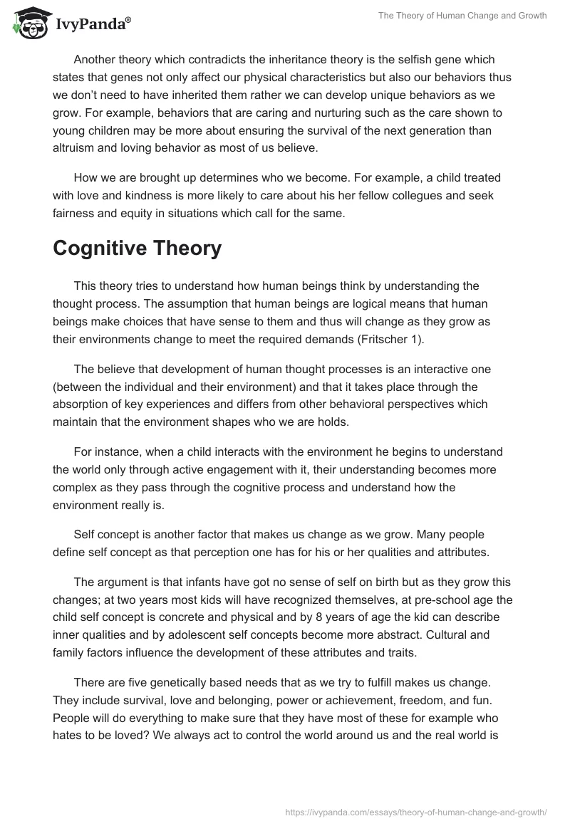 The Theory of Human Change and Growth. Page 2