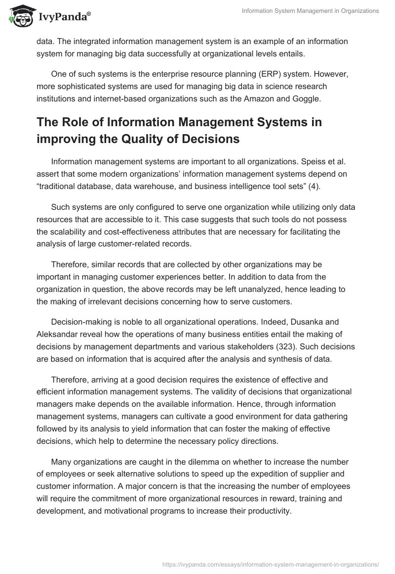 Information System Management in Organizations. Page 3