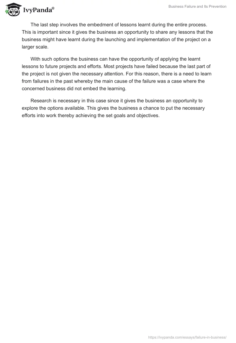 Business Failure and Its Prevention. Page 5