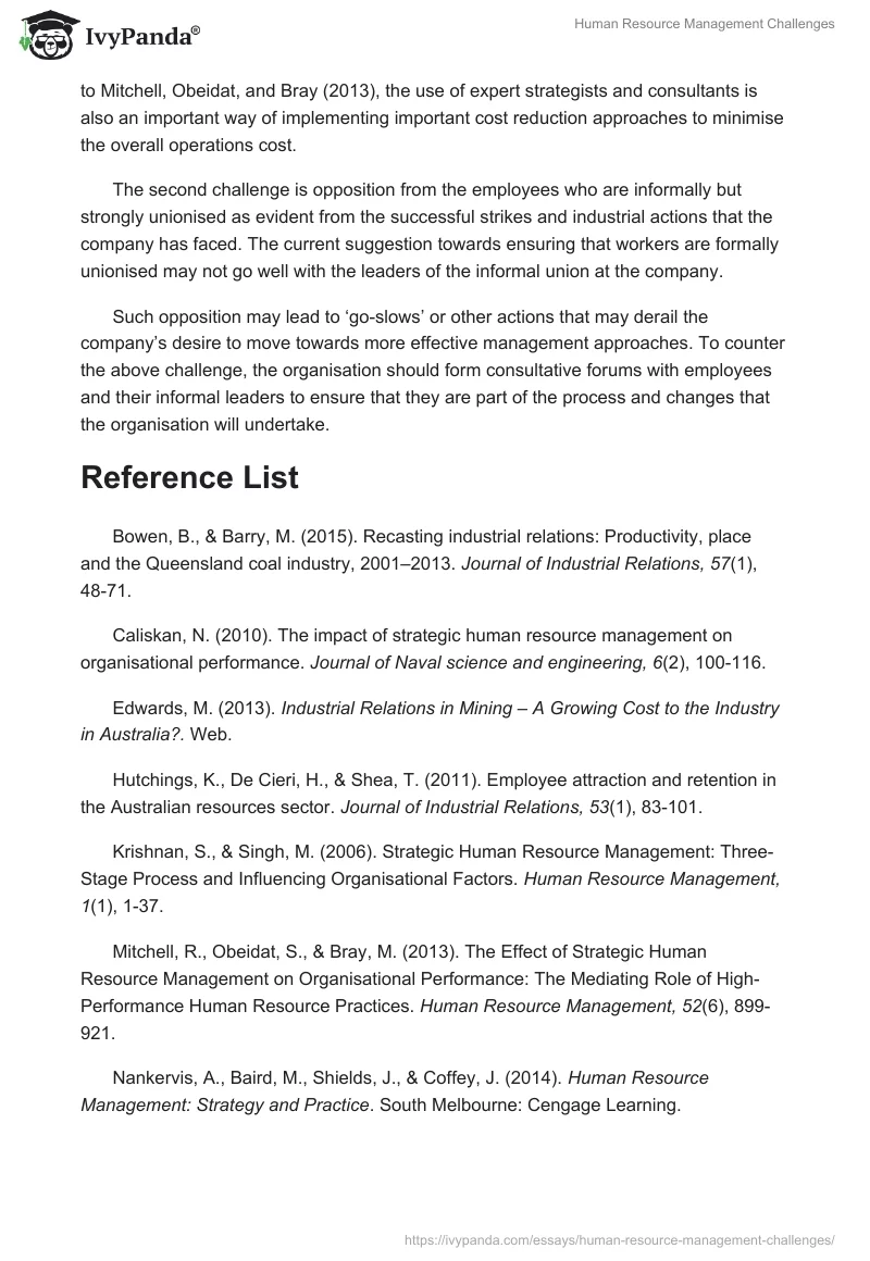 Human Resource Management Challenges. Page 5