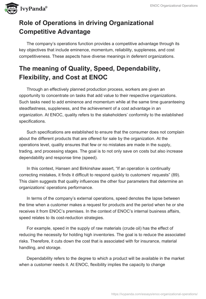 ENOC Organizational Operations. Page 4