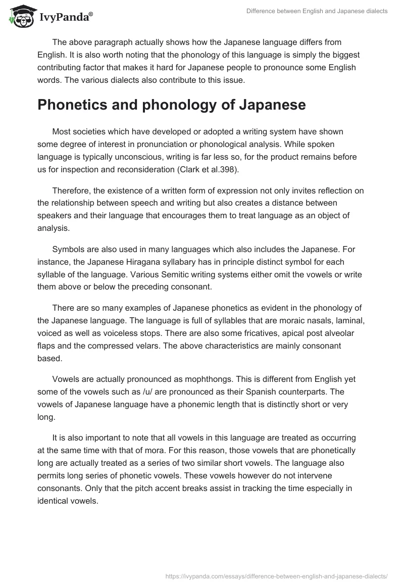 Difference between English and Japanese dialects. Page 4