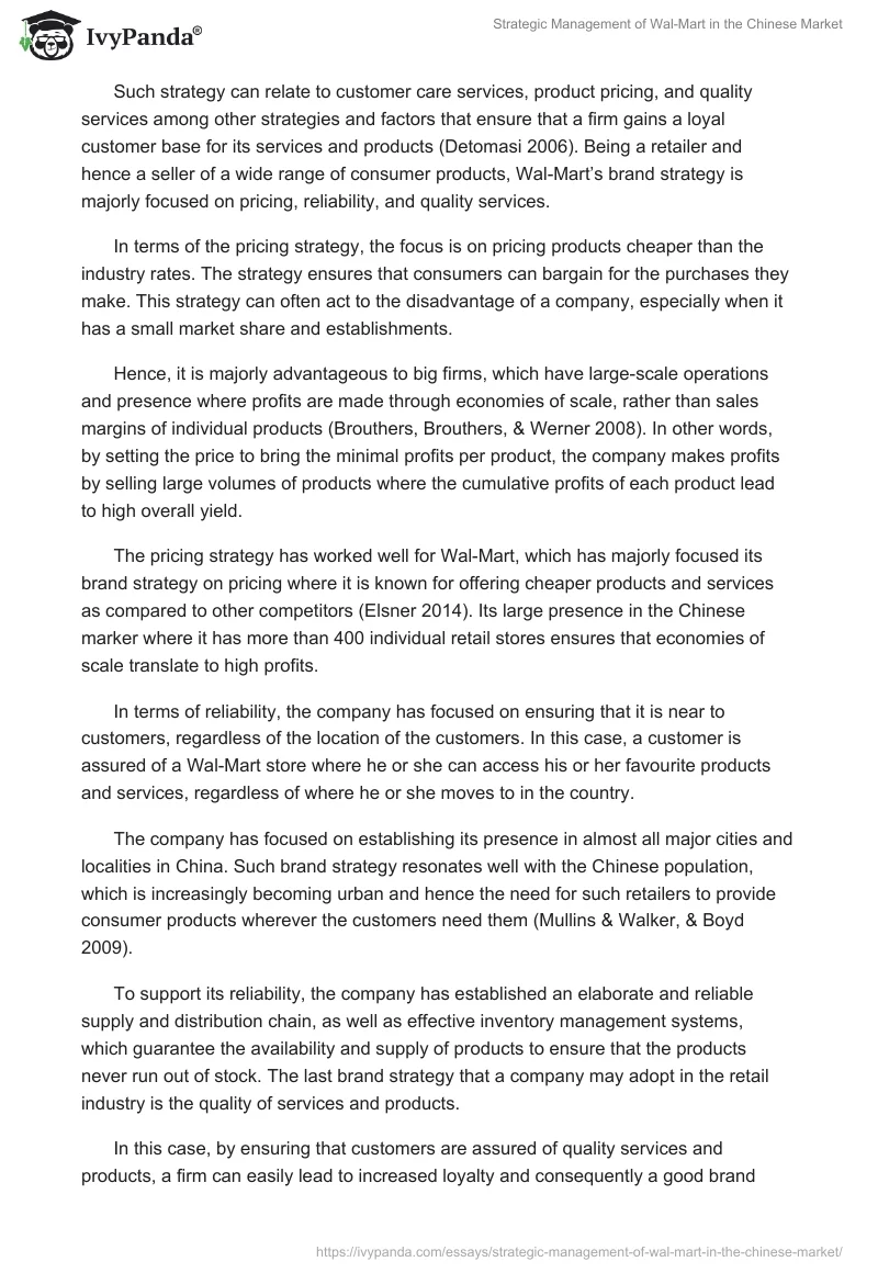 Strategic Management of Wal-Mart in the Chinese Market. Page 5