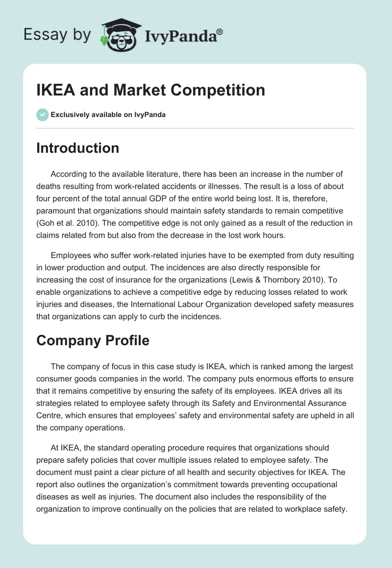 IKEA and Market Competition. Page 1