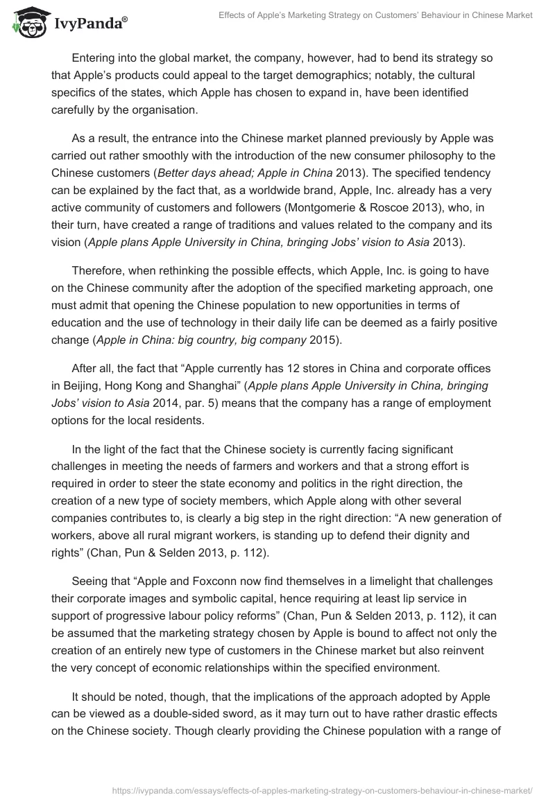 Effects of Apple’s Marketing Strategy on Customers’ Behaviour in Chinese Market. Page 2