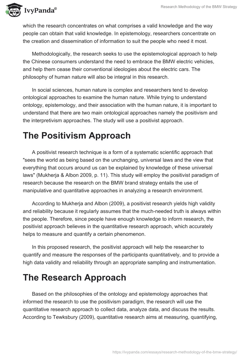 Research Methodology of the BMW Strategy. Page 4