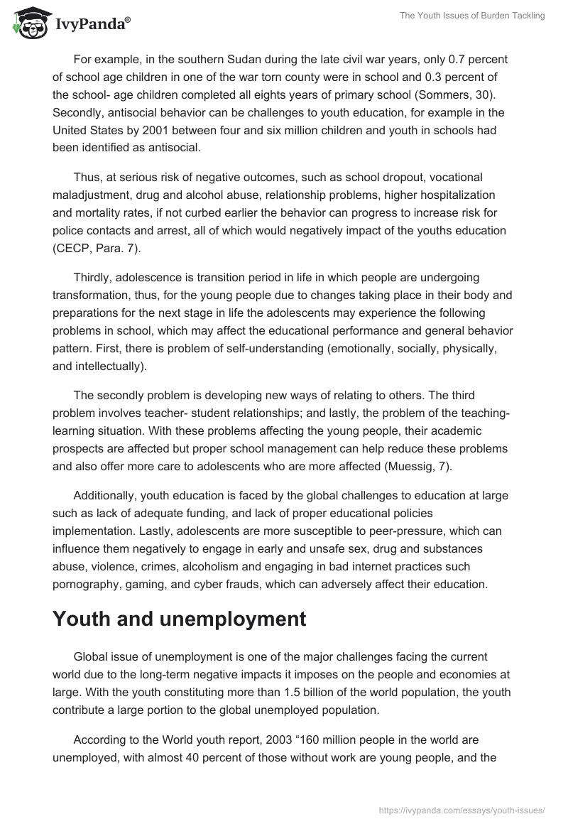 The Youth Issues of Burden Tackling. Page 4