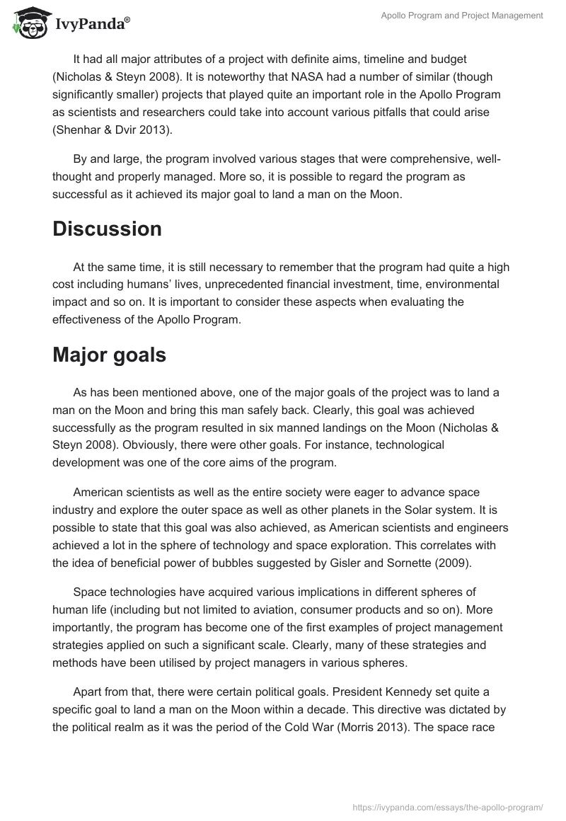 Apollo Program and Project Management. Page 2