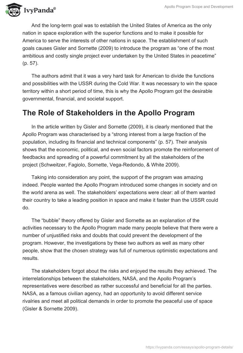 Apollo Program Scope and Development. Page 2
