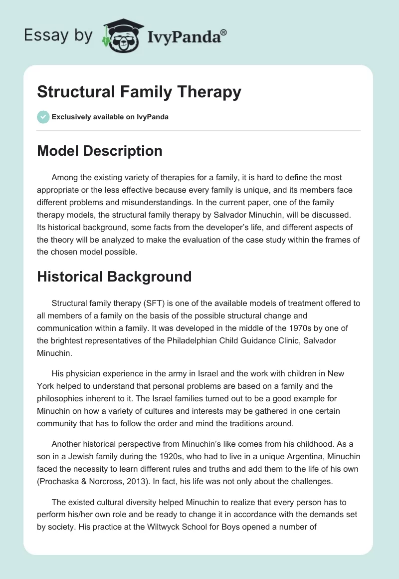 Structural Family Therapy. Page 1