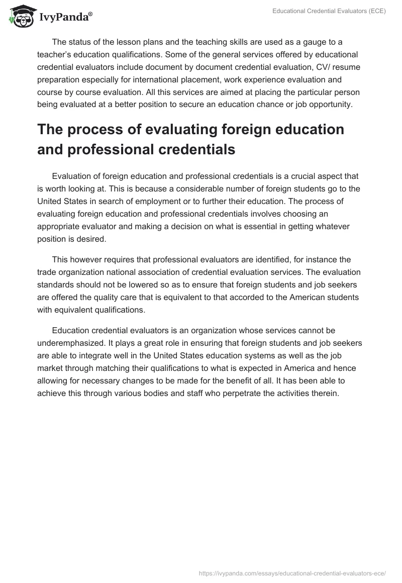 Educational Credential Evaluators (ECE). Page 2