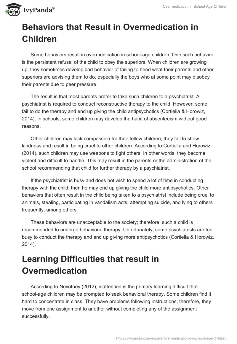 Overmedication in School-Age Children. Page 2
