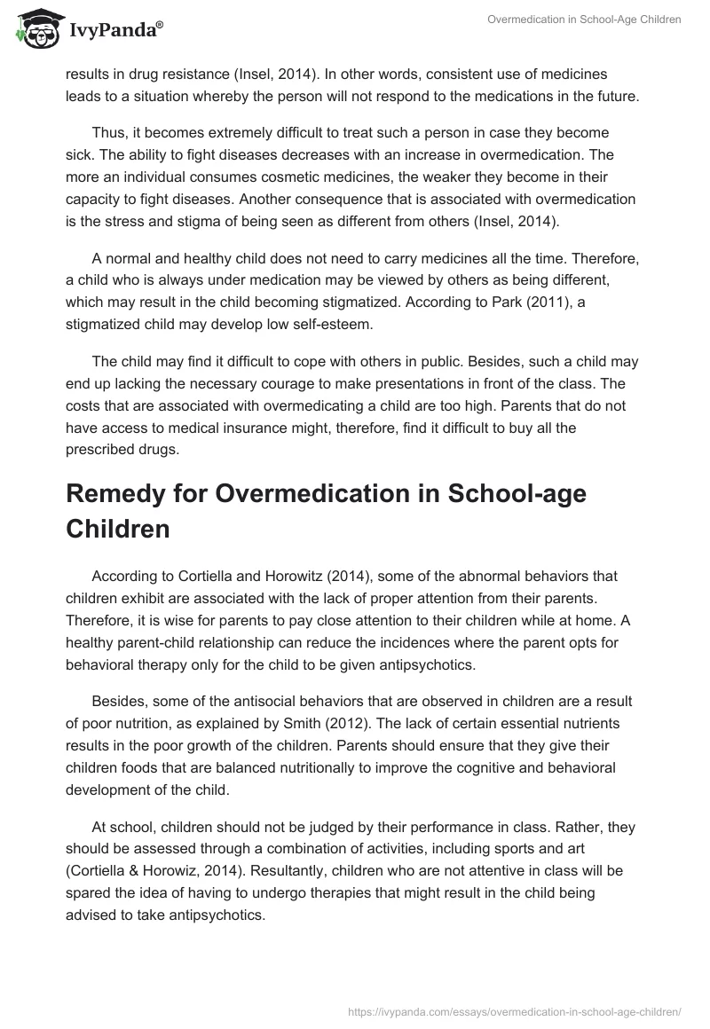 Overmedication in School-Age Children. Page 4