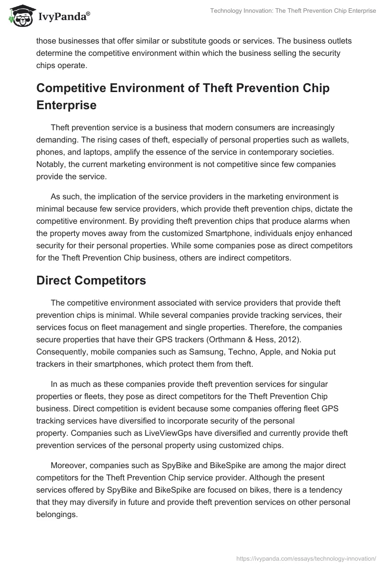 Technology Innovation: The Theft Prevention Chip Enterprise. Page 2