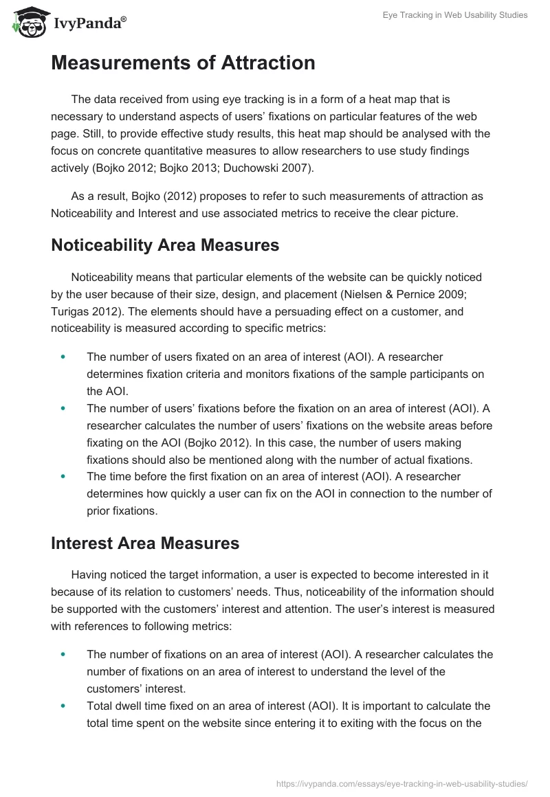 Eye Tracking in Web Usability Studies. Page 2