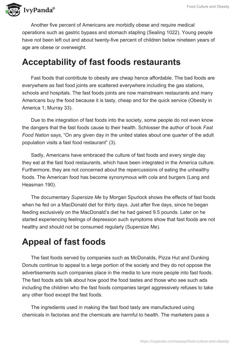 Food Culture and Obesity. Page 2