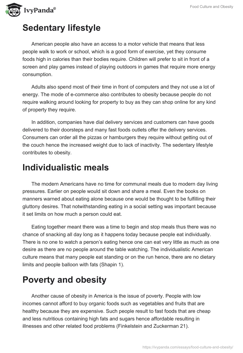 Food Culture and Obesity. Page 5