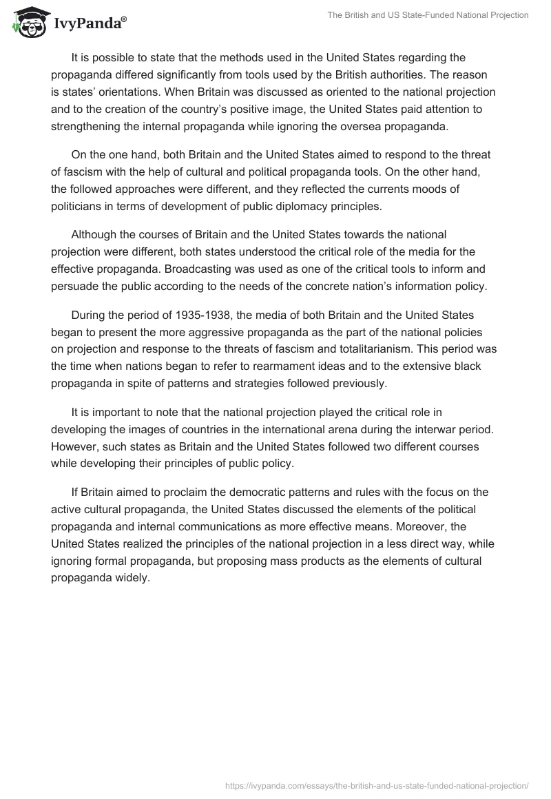 The British and US State-Funded National Projection. Page 3