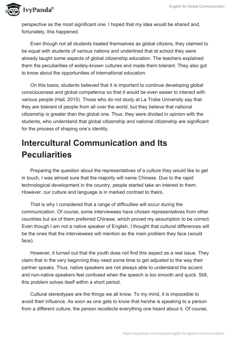 English for Global Communication. Page 2