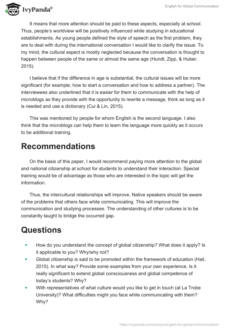 English for Global Communication. Page 4