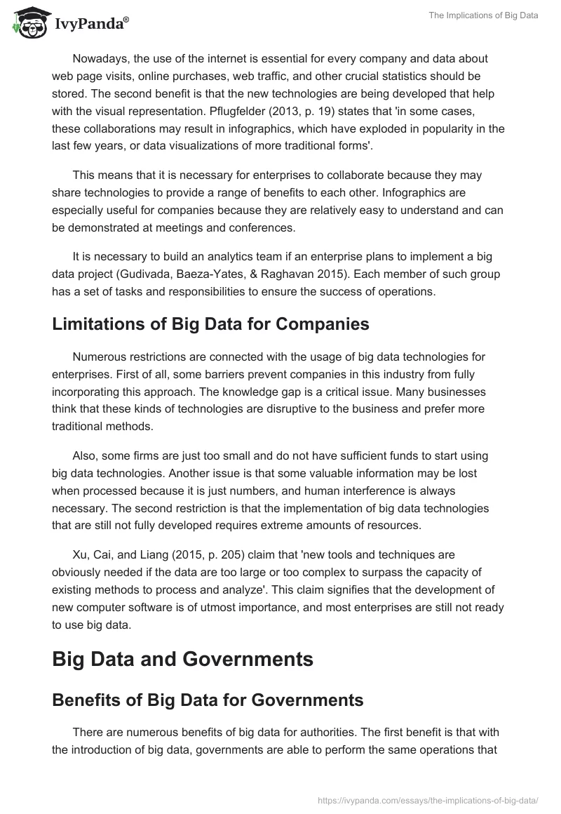 The Implications of Big Data. Page 3