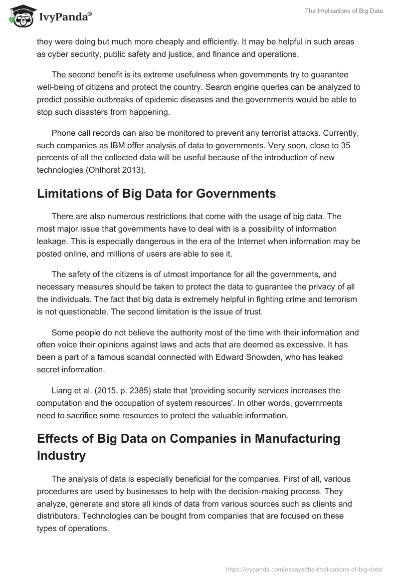 The Implications of Big Data. Page 4