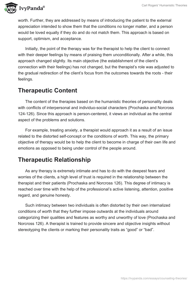 Carl Rogers' Humanistic Theories. Page 2