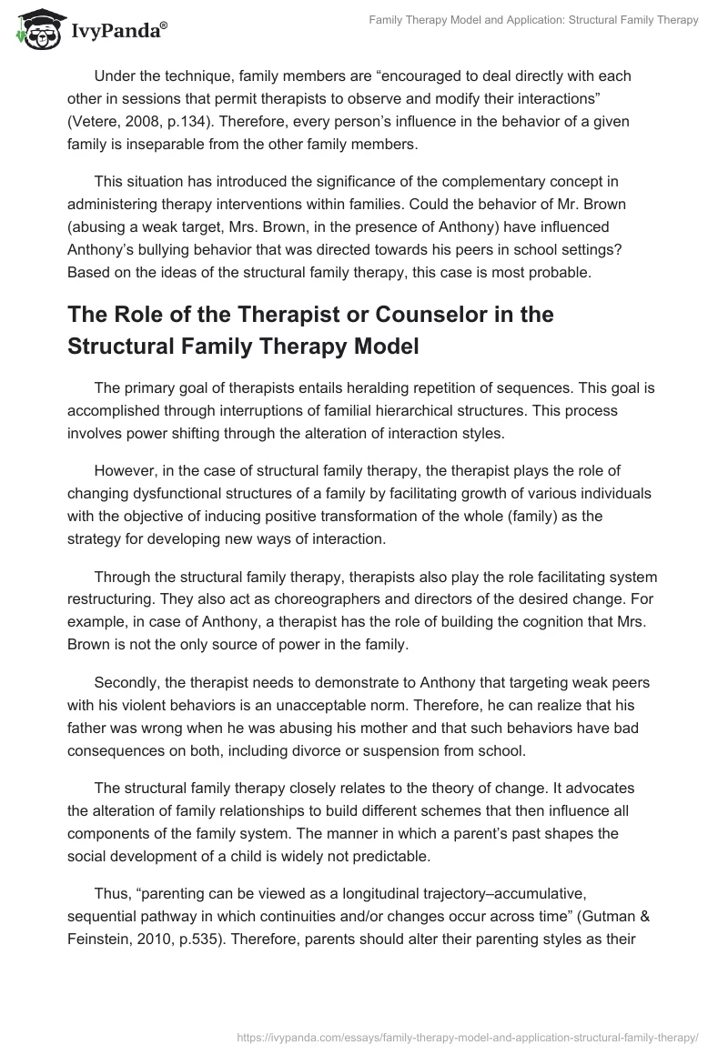 Family Therapy Model and Application: Structural Family Therapy. Page 5