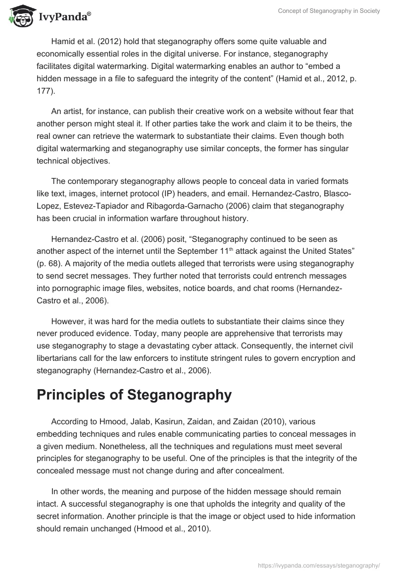 Concept of Steganography in Society. Page 3
