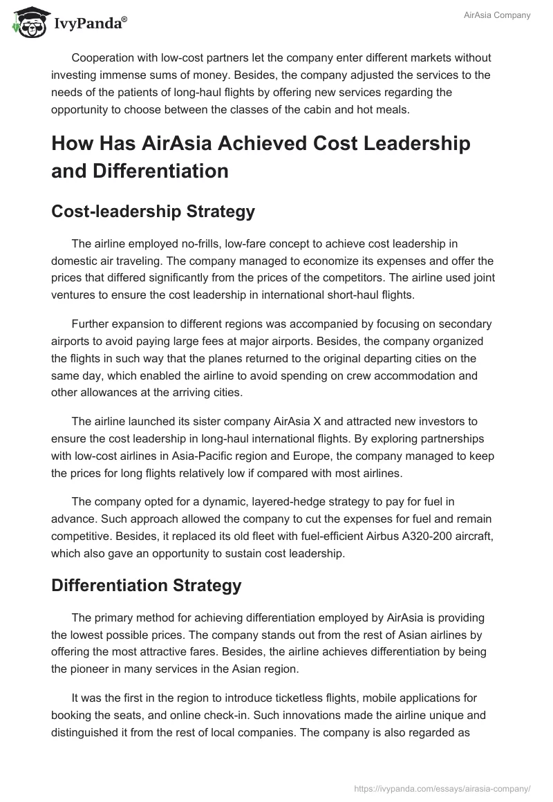 AirAsia Company. Page 3