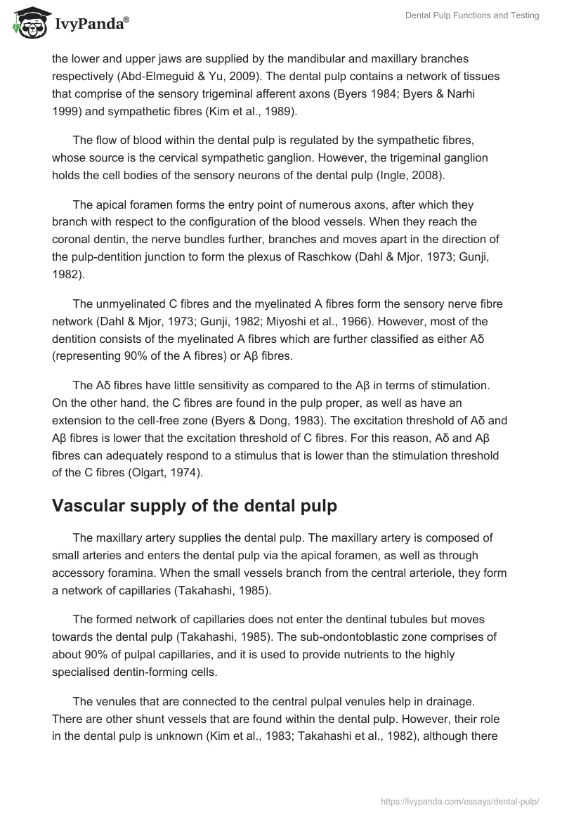 Dental Pulp Functions and Testing. Page 4