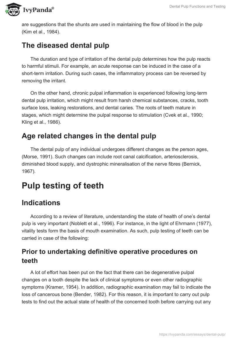 Dental Pulp Functions and Testing. Page 5