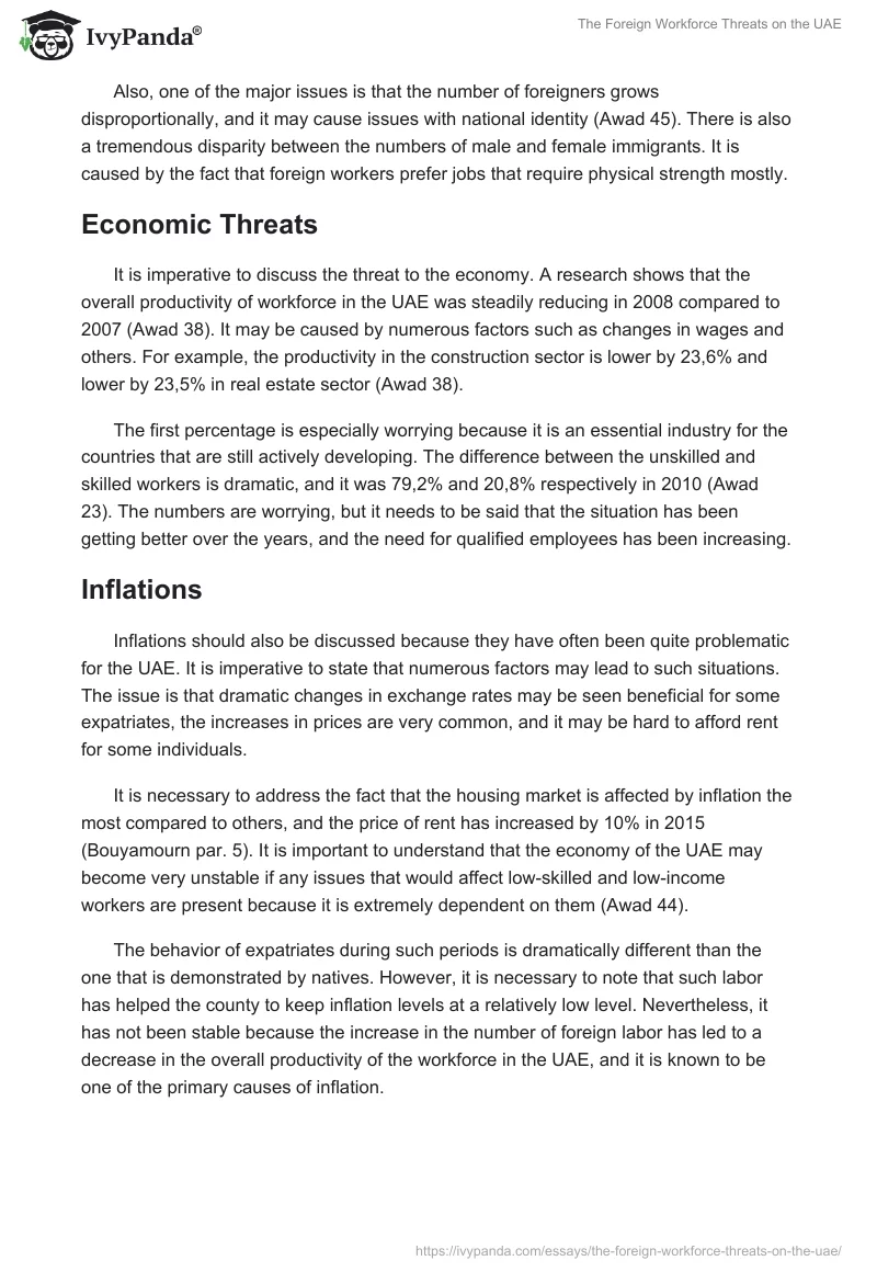 The Foreign Workforce Threats on the UAE. Page 2