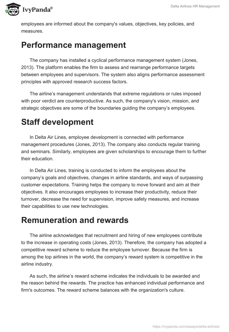 Delta Airlines HR Management. Page 2