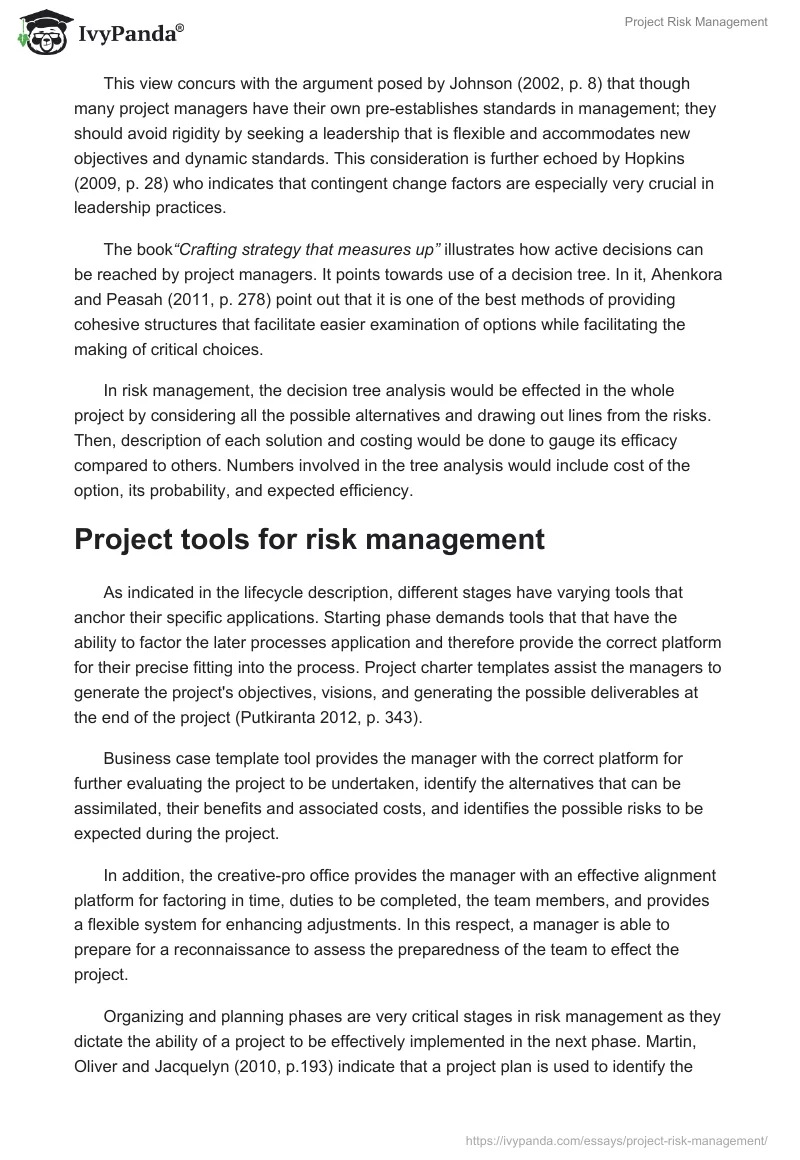 Project Risk Management. Page 5